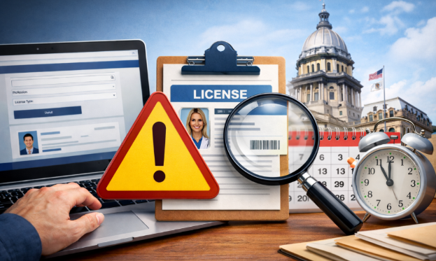 IDFPR license verification process visual